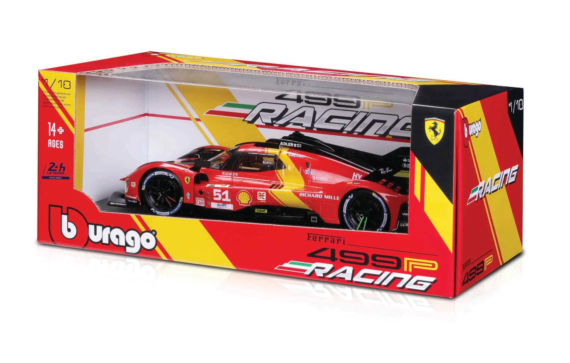 Bburago Ferrari 499P LMH #51 2023 24H Le Mans Champion 1/18